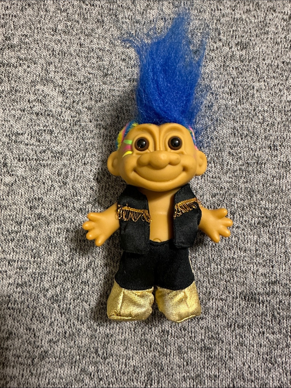 Russ Blue-Haired Punk Rock Troll Doll with Mohawk